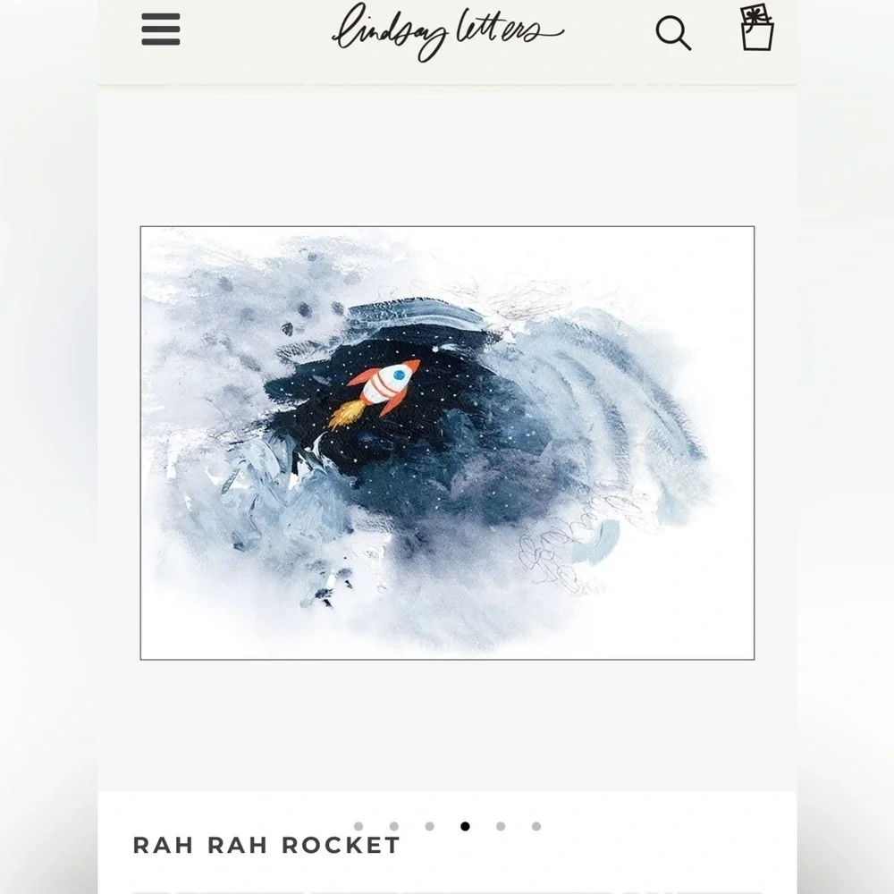 Lindsey Letters Rah Rah Rocket Print 11x14 (14x11) Print Only New in Wrapping